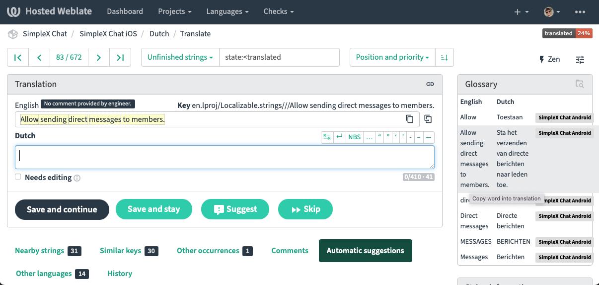 weblate: automatic suggestions
